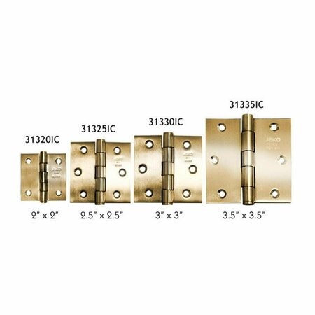 JAKO Full Mortise Hinge- Antique Brass- 630 Stainless Steel 31335IC